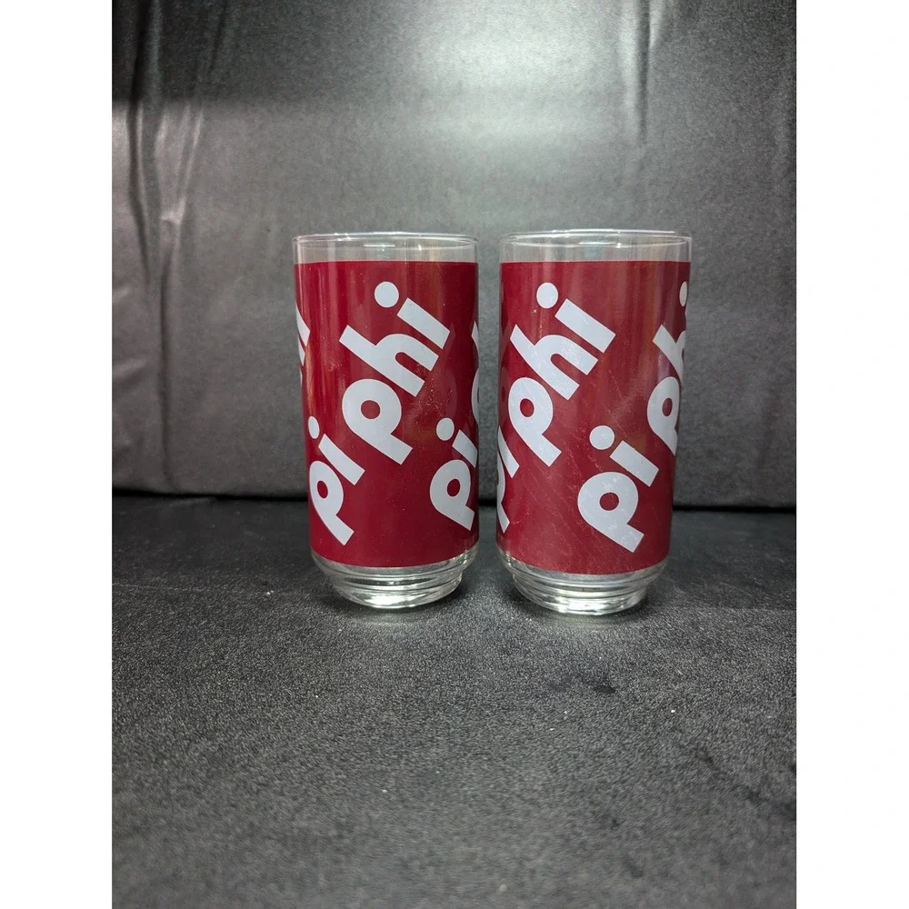 Pi Phi Sorority Glassware Set, Vintage Drinking‎ Glasses, Set of 2, Sorority